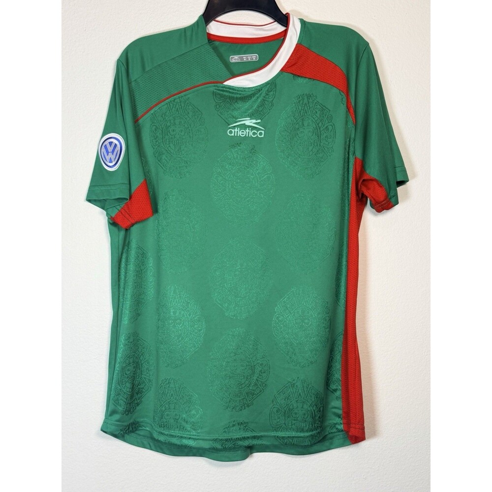 VTG Mexico Soccer Jersey Men's Medium Atletica Aztec Sun Stone Volkswagen Patch